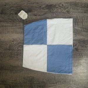 Ivory/chambray colorblock skirt